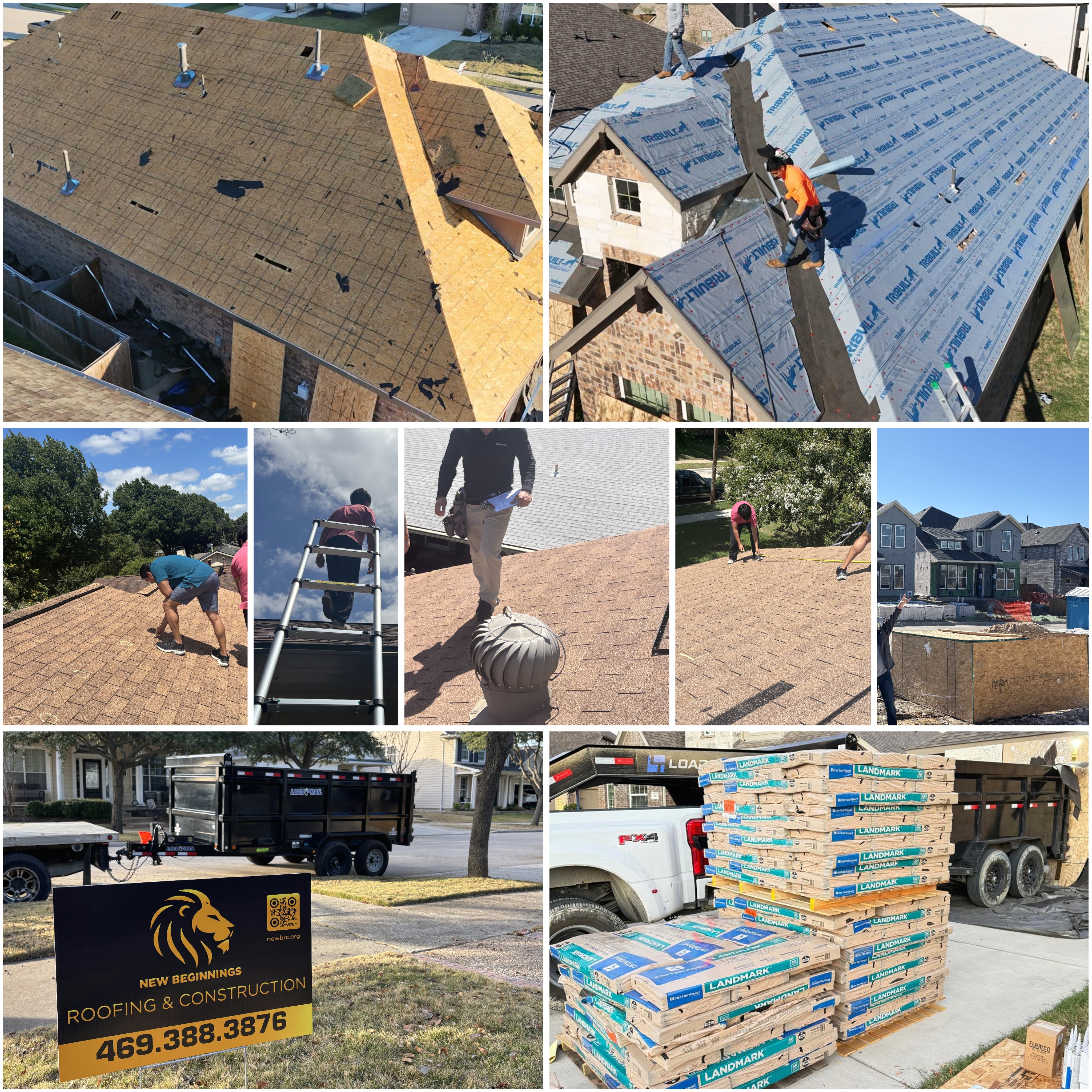 Residential roof installation project